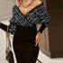 Long sleeve check one-step skirt V-neck hip dress